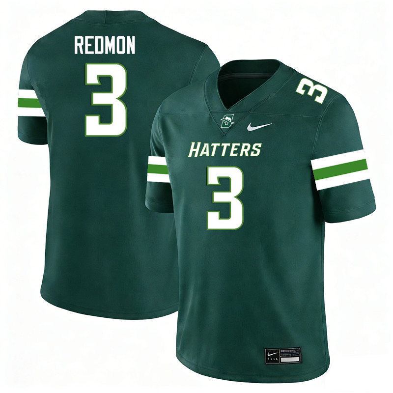 Stetson Hatters #3 Dylan Redmon College Football Jerseys,Uniforms-Green